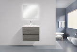 Le Mans White Single Sink Bathroom Vanity - The Flooring Factory