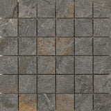 Milestone- 2"x2" on 12" X 12" Mosaic Mesh Glazed Porcelain Tile by Emser - The Flooring Factory