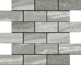 Mood - 2" x 4" on 12”x 12” Mesh Mosaic Glazed Porcelain Tile by Emser - The Flooring Factory