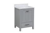 Roman Gray Single Sink Bathroom Vanity - The Flooring Factory