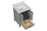 Roman Gray Single Sink Bathroom Vanity - The Flooring Factory