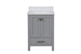 Roman Gray Single Sink Bathroom Vanity - The Flooring Factory