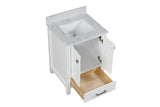 Roman White Single Sink Bathroom Vanity - The Flooring Factory