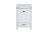 Roman White Single Sink Bathroom Vanity - The Flooring Factory