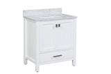 Roman White Single Sink Bathroom Vanity - The Flooring Factory