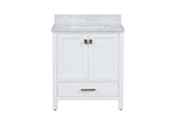 Roman White Single Sink Bathroom Vanity - The Flooring Factory
