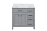 Roman Gray Single Sink Bathroom Vanity - The Flooring Factory