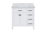 Roman White Single Sink Bathroom Vanity - The Flooring Factory