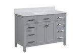 Roman Gray Single Sink Bathroom Vanity - The Flooring Factory