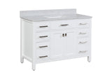 Roman White Single Sink Bathroom Vanity - The Flooring Factory