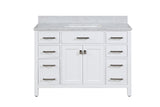 Roman White Single Sink Bathroom Vanity - The Flooring Factory