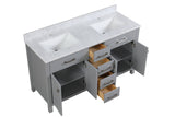 Roman Gray Double Sink Bathroom Vanity - The Flooring Factory