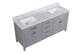 Roman Gray Double Sink Bathroom Vanity - The Flooring Factory
