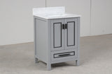 Venetian Gray Single Sink Bathroom Vanity - The Flooring Factory