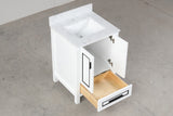 Venetian White Single Sink Bathroom Vanity - The Flooring Factory