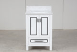 Venetian White Single Sink Bathroom Vanity - The Flooring Factory