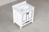 Venetian White Single Sink Bathroom Vanity - The Flooring Factory