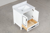 Venetian White Single Sink Bathroom Vanity - The Flooring Factory