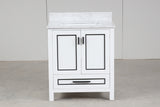 Venetian White Single Sink Bathroom Vanity - The Flooring Factory