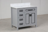 Venetian Gray Single Sink Bathroom Vanity - The Flooring Factory