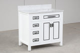 Venetian White Single Sink Bathroom Vanity - The Flooring Factory