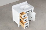 Venetian White Single Sink Bathroom Vanity - The Flooring Factory