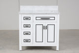 Venetian White Single Sink Bathroom Vanity - The Flooring Factory