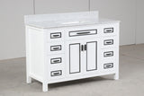 Venetian White Single Sink Bathroom Vanity - The Flooring Factory