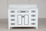 Venetian White Single Sink Bathroom Vanity - The Flooring Factory