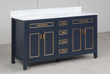 Venetian Blue Double Sink Bathroom Vanity - The Flooring Factory
