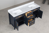 Venetian Blue Double Sink Bathroom Vanity - The Flooring Factory