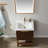 Davenport Walnut Single Sink Bathroom Vanity - The Flooring Factory