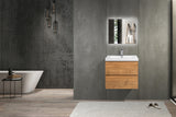 Sienna F Oak Single Sink Bathroom Vanity - The Flooring Factory