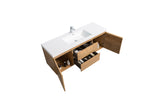 Sienna F Oak Single Sink Bathroom Vanity - The Flooring Factory