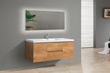 Sienna F Oak Single Sink Bathroom Vanity - The Flooring Factory