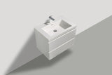 Sienna White Single Sink Bathroom Vanity - The Flooring Factory