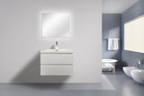 Sienna White Single Sink Bathroom Vanity - The Flooring Factory