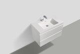 Sienna White Single Sink Bathroom Vanity - The Flooring Factory
