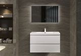 Sienna White Single Sink Bathroom Vanity - The Flooring Factory