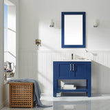 Cortona Jewelry Blue Single Sink Bathroom Vanity - The Flooring Factory