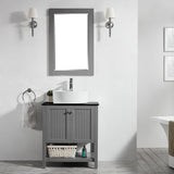 Potenza Grey Single Sink Bathroom Vanity - The Flooring Factory