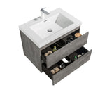 Sienna Cement Gray Single Sink Bathroom Vanity - The Flooring Factory