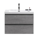 Sienna Cement Gray Single Sink Bathroom Vanity - The Flooring Factory