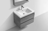 Sienna Cement Gray Single Sink Bathroom Vanity - The Flooring Factory