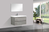 Sienna Cement Gray Single Sink Bathroom Vanity - The Flooring Factory