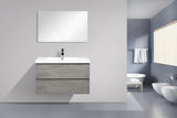 Sienna Cement Gray Single Sink Bathroom Vanity - The Flooring Factory
