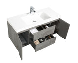 Sienna Cement Gray Single Sink Bathroom Vanity - The Flooring Factory