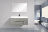 Sienna Cement Gray Single Sink Bathroom Vanity - The Flooring Factory