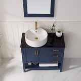 Potenza Royal Blue Single Sink Bathroom Vanity - The Flooring Factory