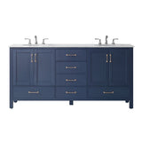 Genoa Royal Blue Double Sink Bathroom Vanity - The Flooring Factory